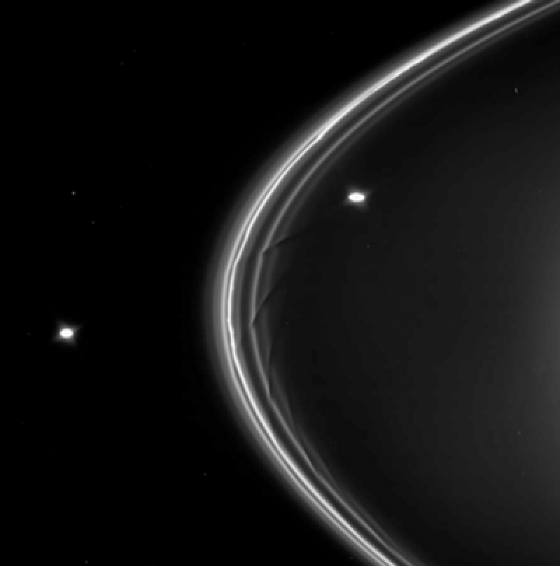 Prometheus around Saturns Rings