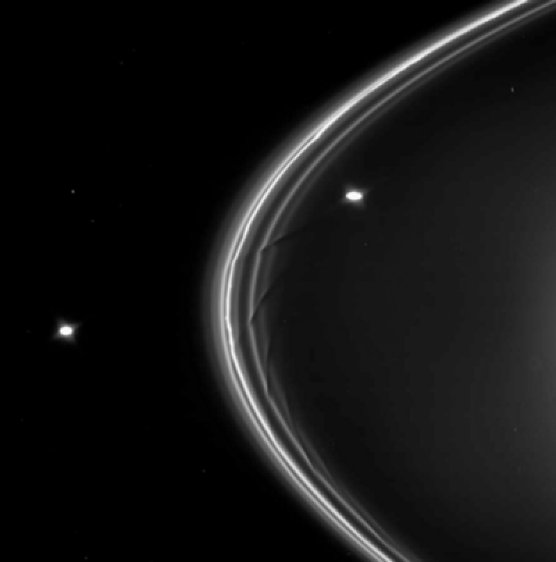 Prometheus around Saturns Rings Prometheus around Saturns Rings