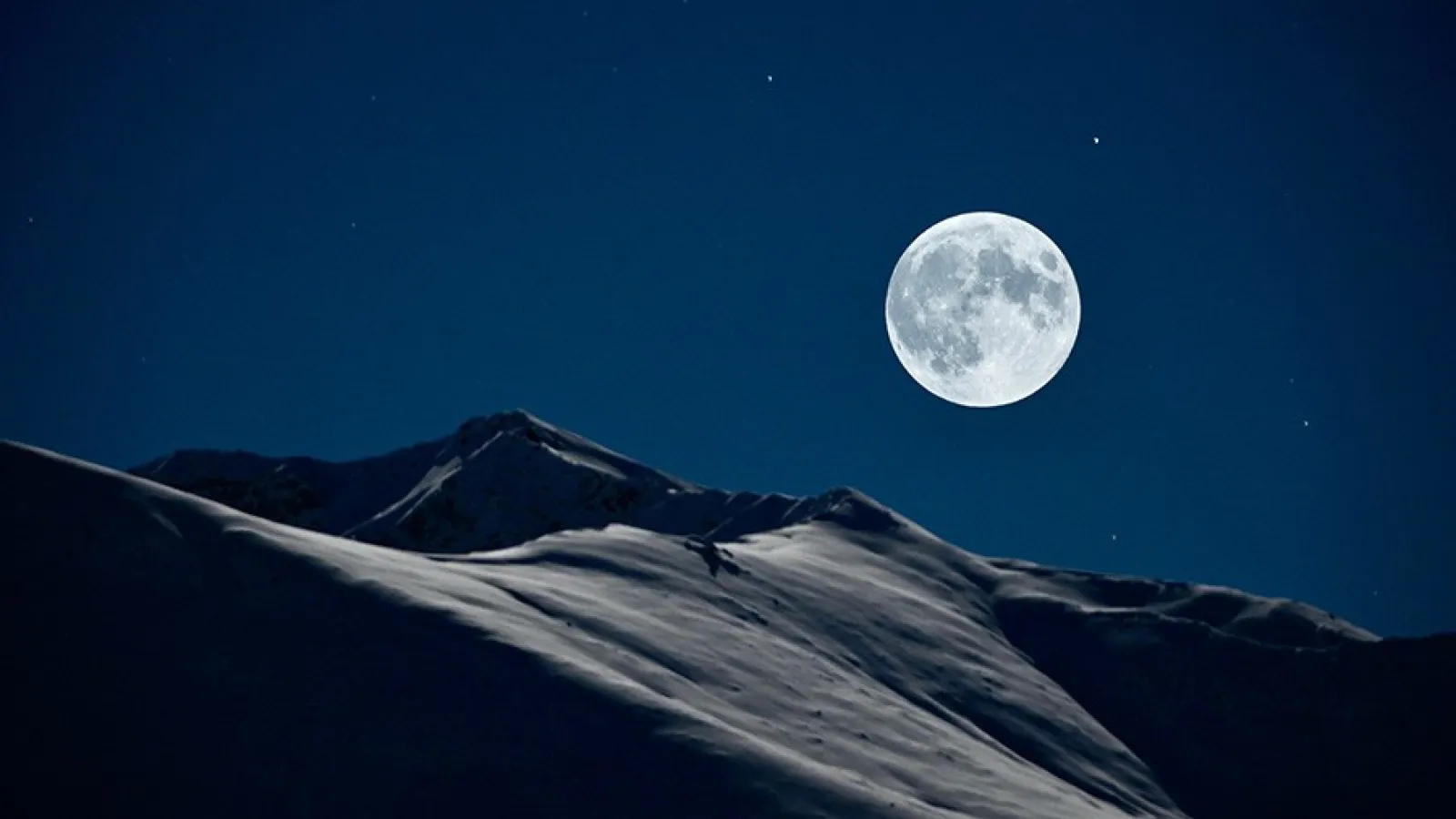 stock photo of a cold moon
