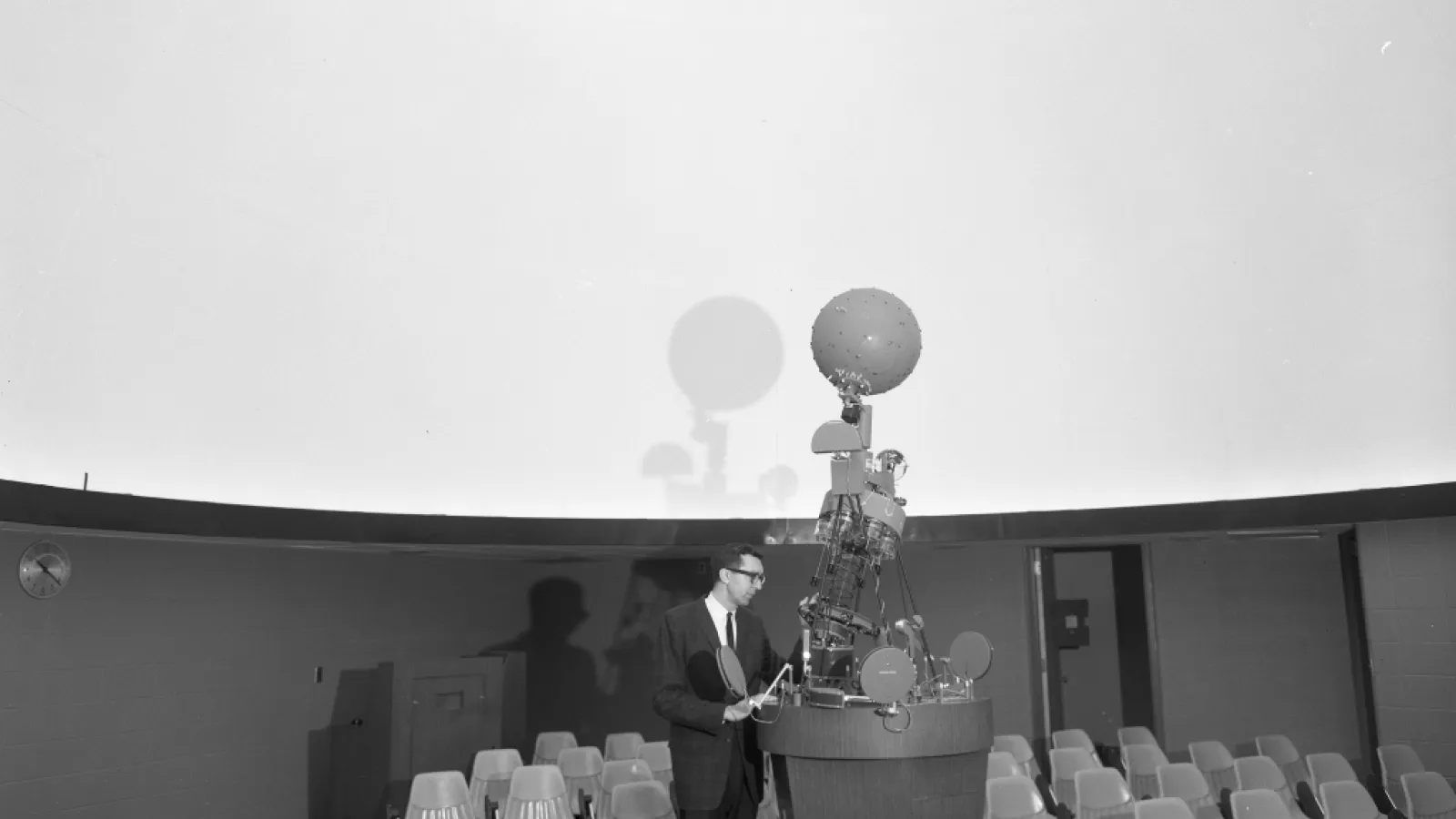 OSU Planetarium in 1968 with Prof. Arne Slettebak