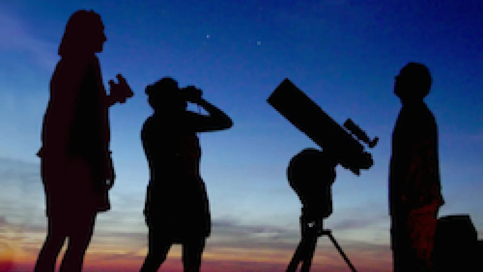Star party at sunset