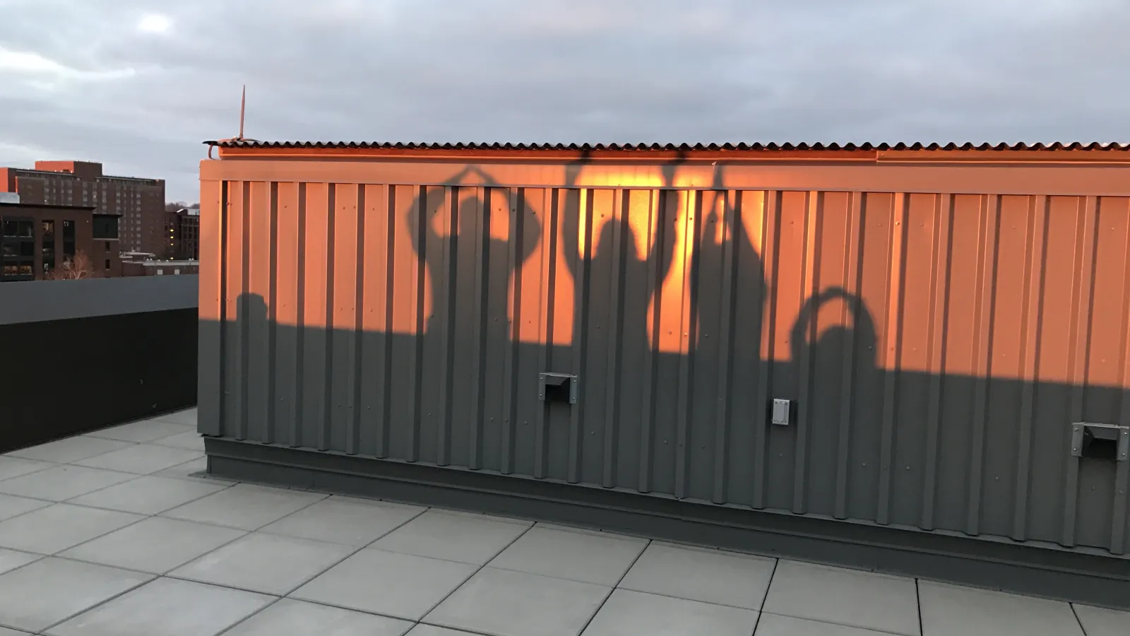 O-H-I-O on sunset-lit dome