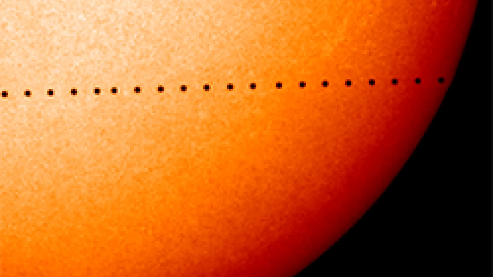 SOHO Image of the Transit of Mercury