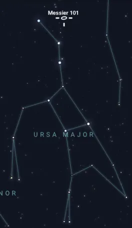Constellation Ursa Major with M101 marked